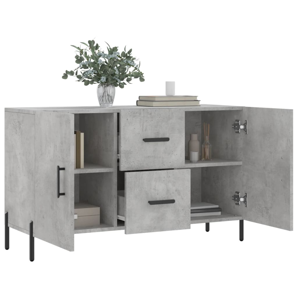 Credenza Grigio Cemento 100x36x60 cm in Legno Multistrato - homemem39