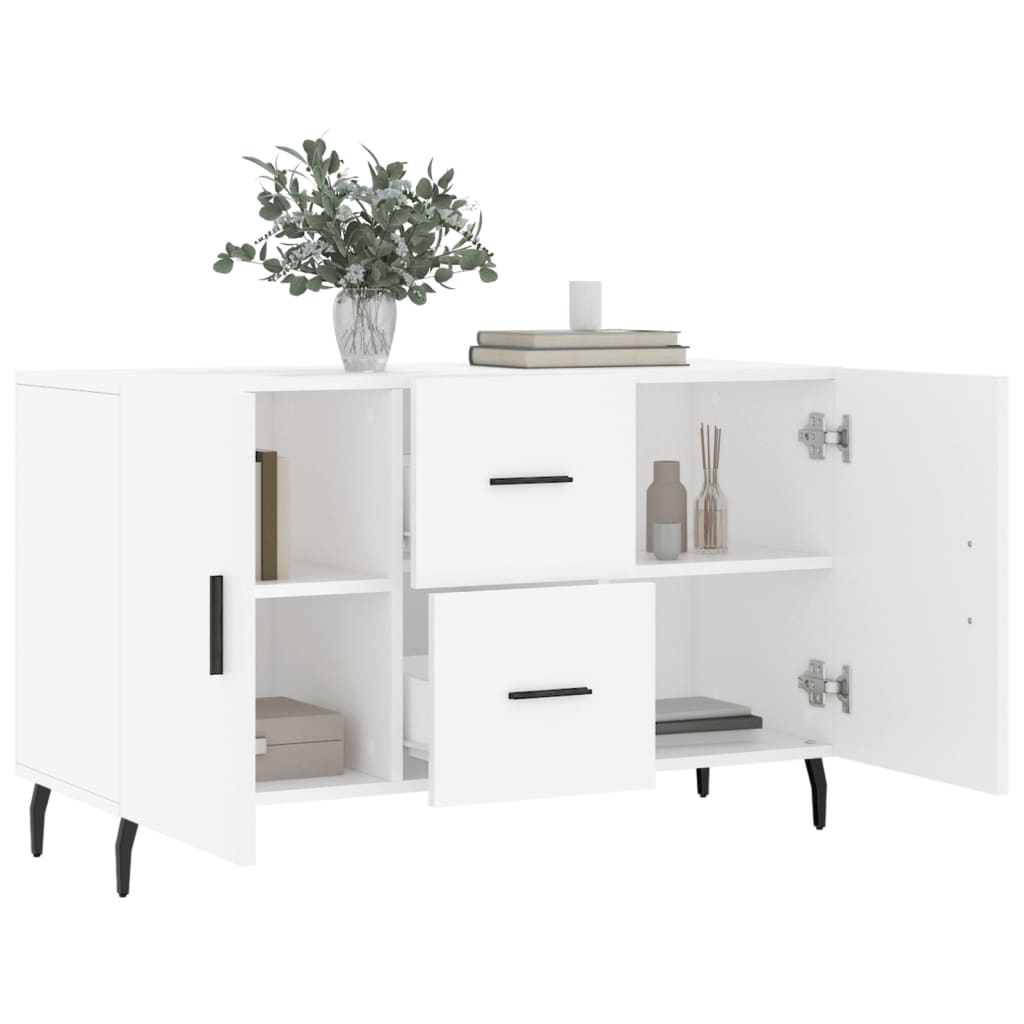 Credenza Bianca 100x36x60 cm in Legno Multistrato - homemem39