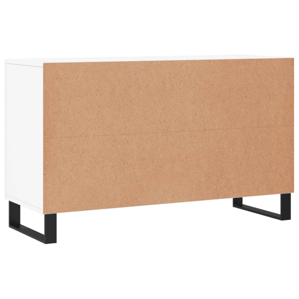 Credenza Bianca 100x36x60 cm in Legno Multistrato - homemem39