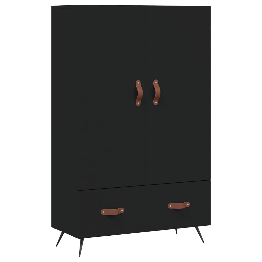 Credenza Nera 69,5x31x115 cm in Legno Multistrato - homemem39