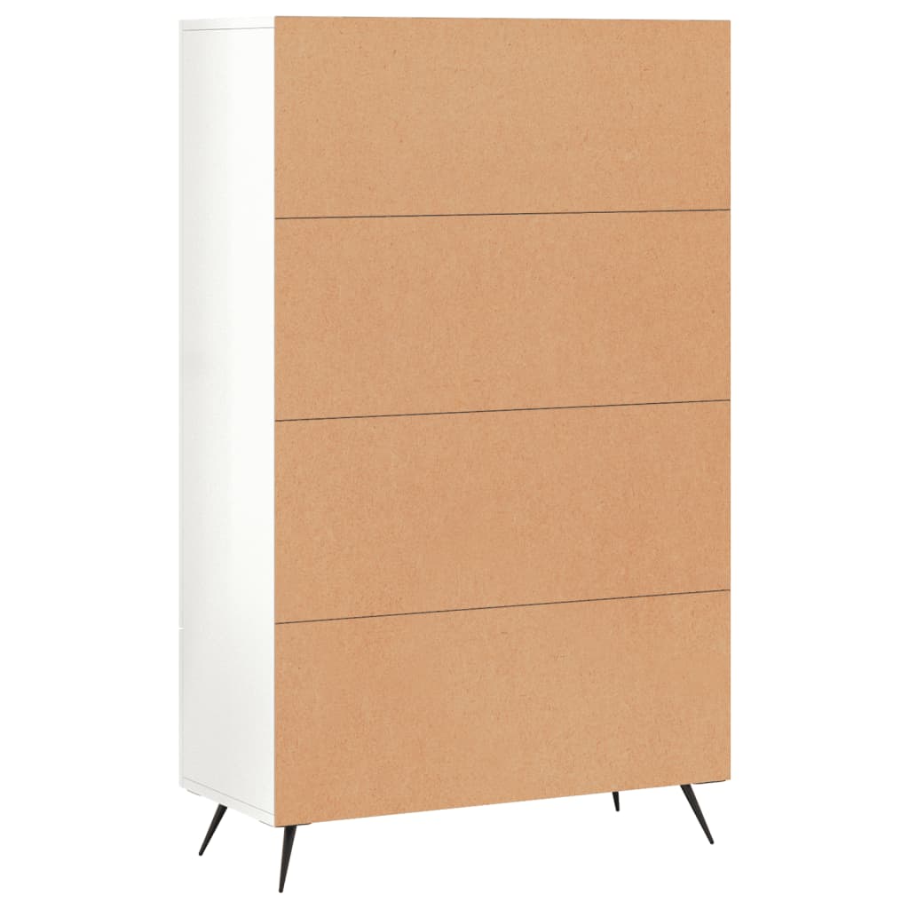 Credenza Bianco Lucido 69,5x31x115 cm in Legno Multistrato - homemem39