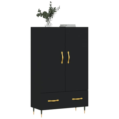 Credenza Nera 69,5x31x115 cm in Legno Multistrato - homemem39