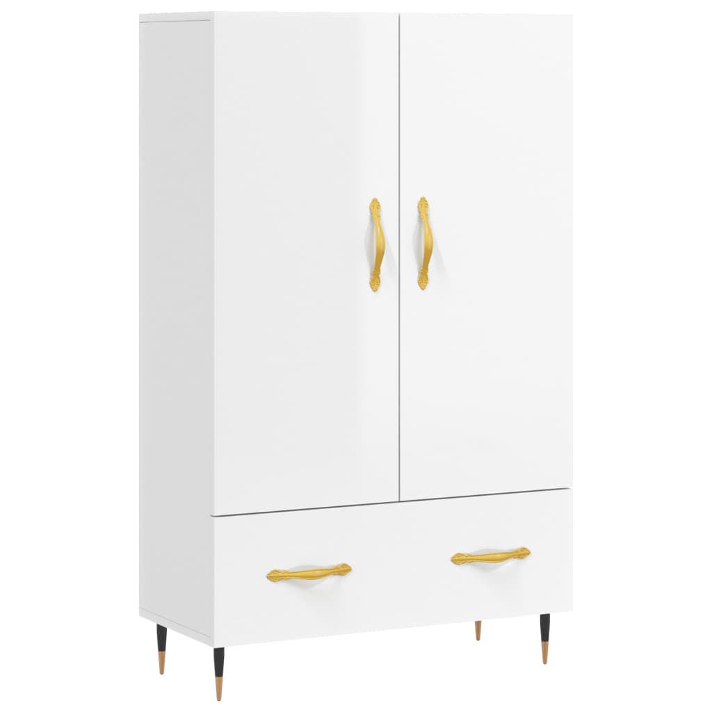 Credenza Bianco Lucido 69,5x31x115 cm in Legno Multistrato - homemem39