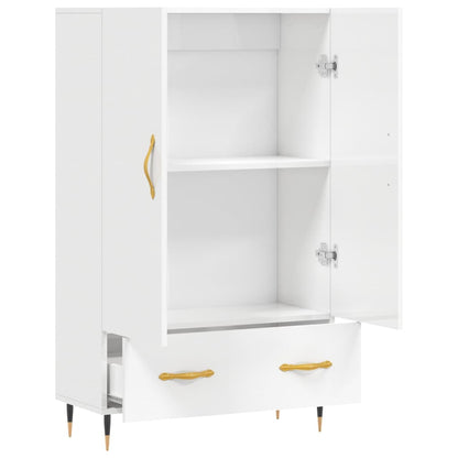 Credenza Bianco Lucido 69,5x31x115 cm in Legno Multistrato - homemem39