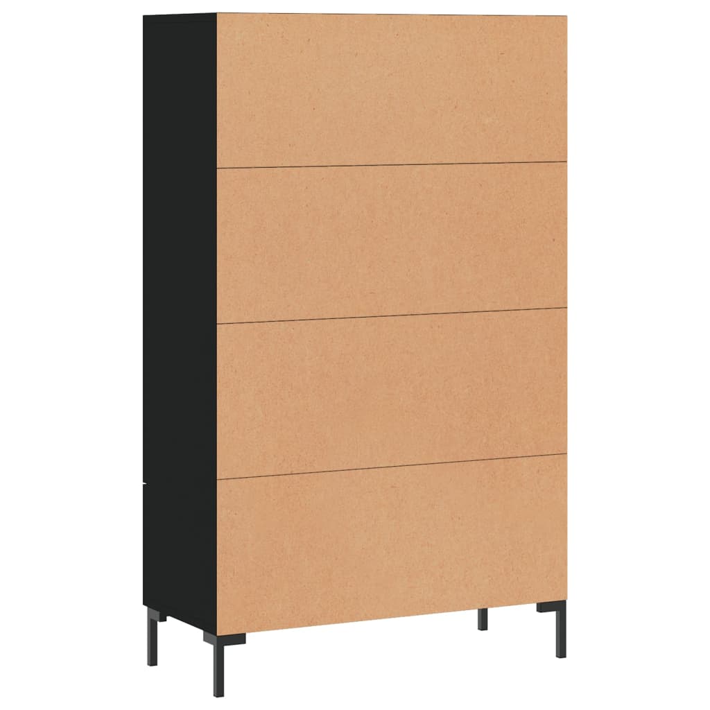 Credenza Nera 69,5x31x115 cm in Legno Multistrato - homemem39