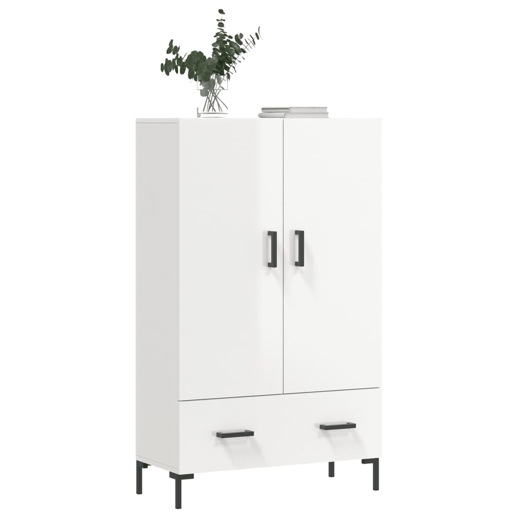 Credenza Bianco Lucido 69,5x31x115 cm in Legno Multistrato - homemem39