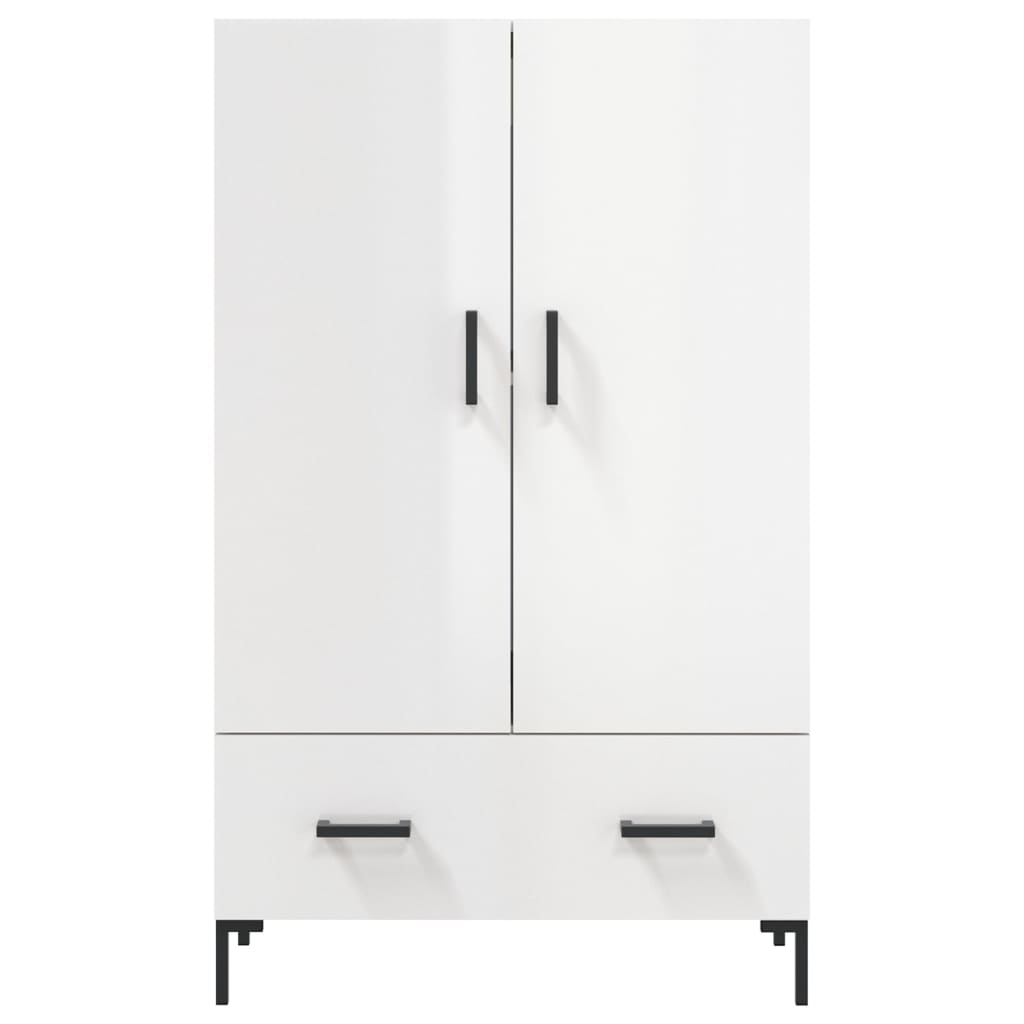 Credenza Bianco Lucido 69,5x31x115 cm in Legno Multistrato - homemem39