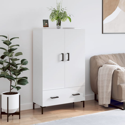 Credenza Bianco Lucido 69,5x31x115 cm in Legno Multistrato - homemem39