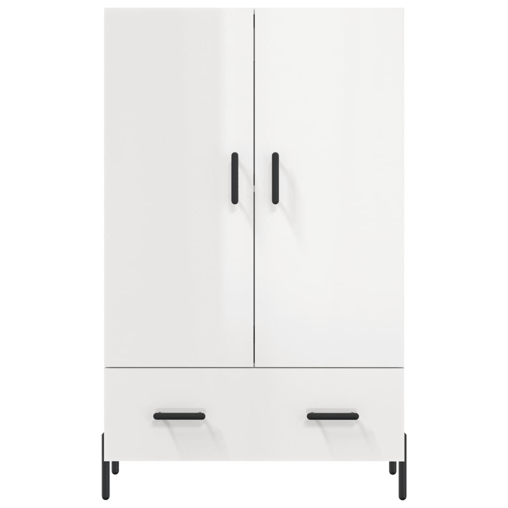 Credenza Bianco Lucido 69,5x31x115 cm in Legno Multistrato - homemem39