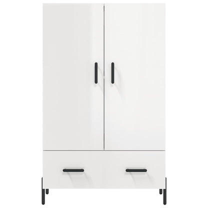 Credenza Bianco Lucido 69,5x31x115 cm in Legno Multistrato - homemem39