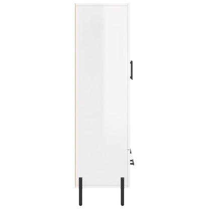 Credenza Bianco Lucido 69,5x31x115 cm in Legno Multistrato - homemem39