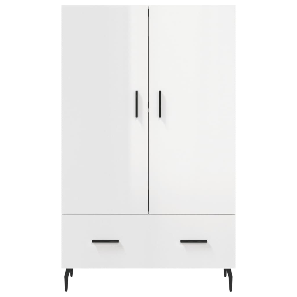 Credenza Bianco Lucido 69,5x31x115 cm in Legno Multistrato - homemem39