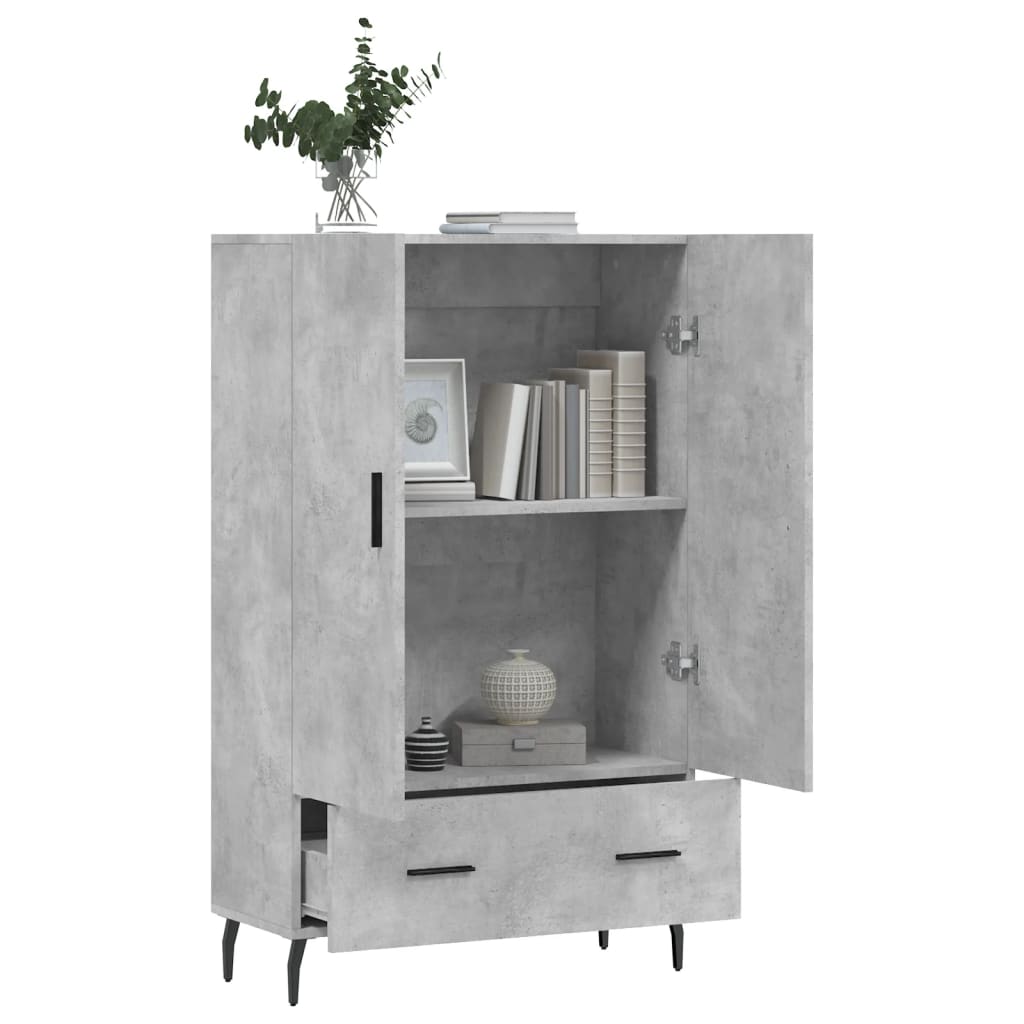 Credenza Grigio Cemento 69,5x31x115 cm in Legno Multistrato - homemem39