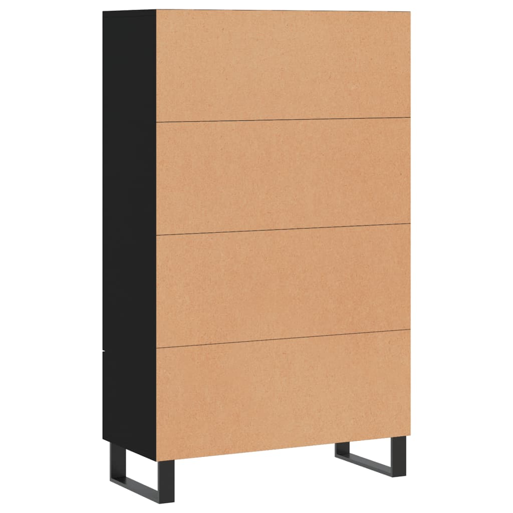 Credenza Nera 69,5x31x115 cm in Legno Multistrato - homemem39