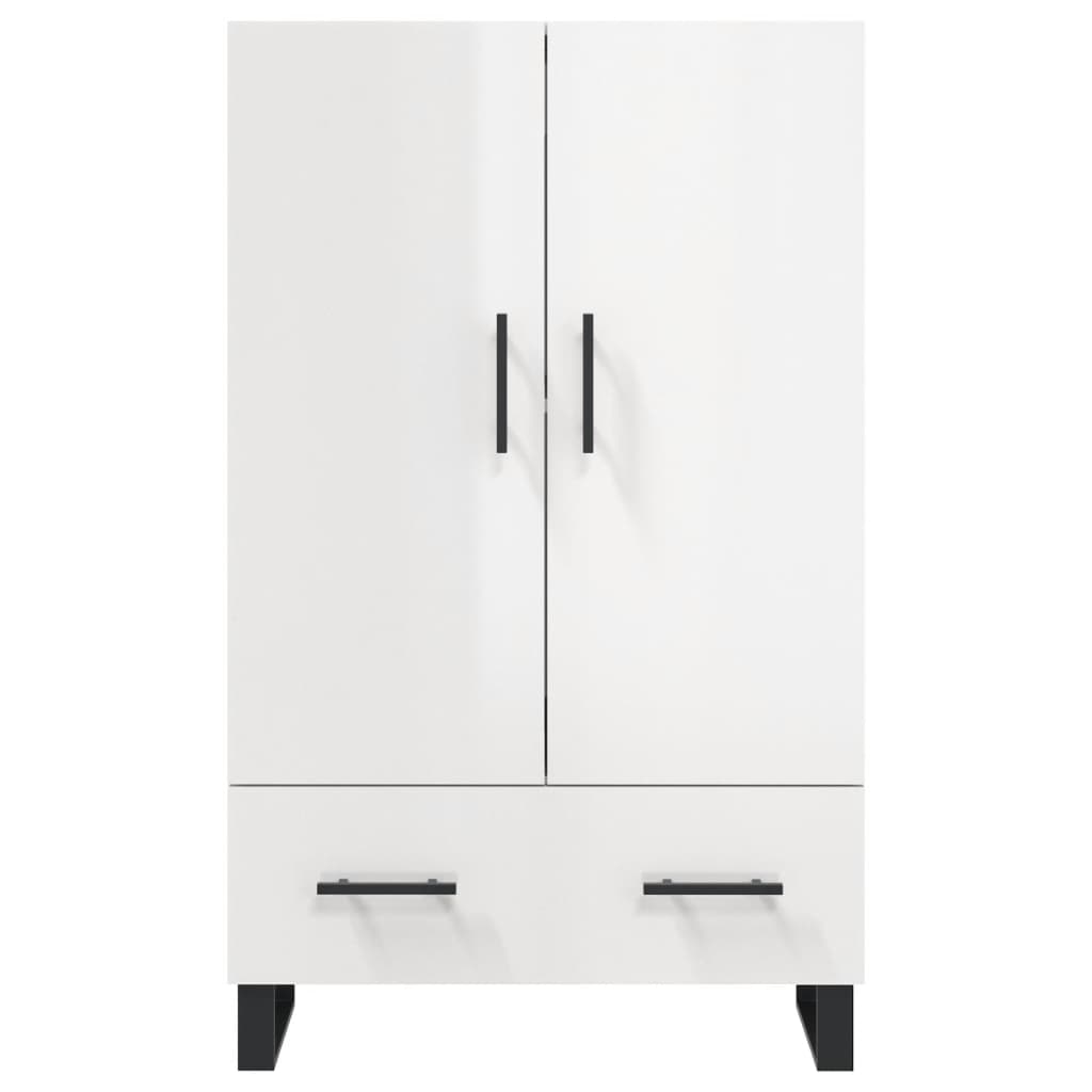 Credenza Bianco Lucido 69,5x31x115 cm in Legno Multistrato - homemem39