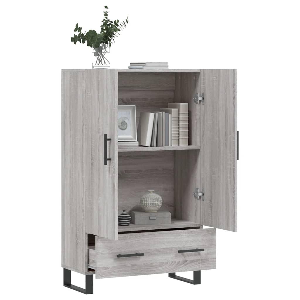 Credenza Grigio Sonoma 69,5x31x115 cm in Legno Multistrato - homemem39