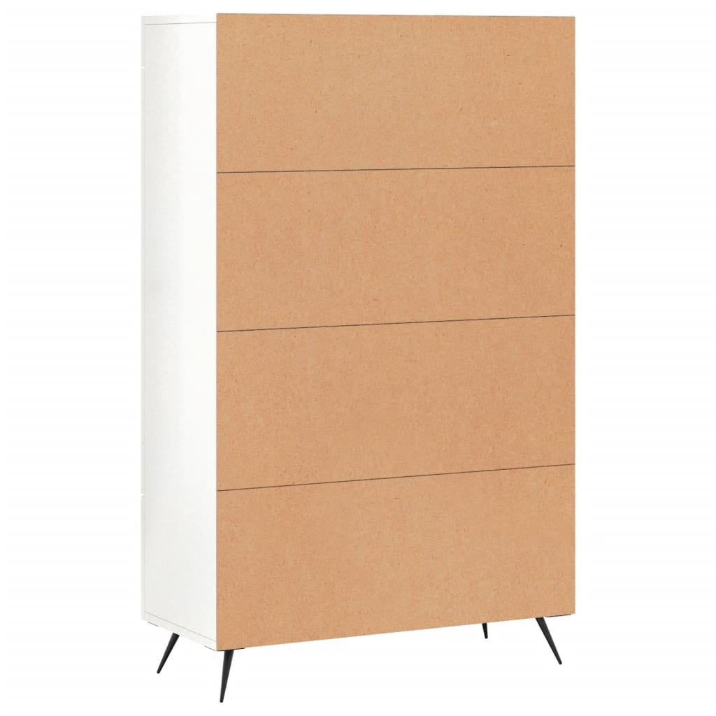 Credenza Bianco Lucido 69,5x31x115 cm in Legno Multistrato - homemem39