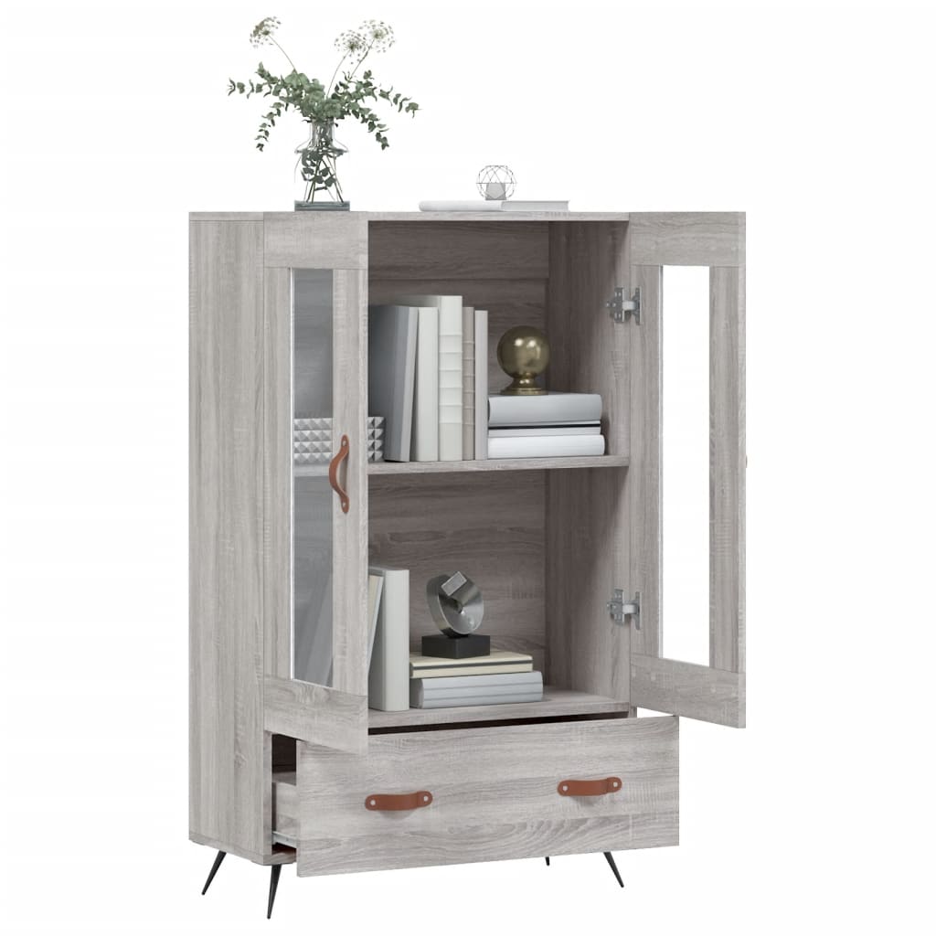 Credenza Grigio Sonoma 69,5x31x115 cm in Legno Multistrato - homemem39