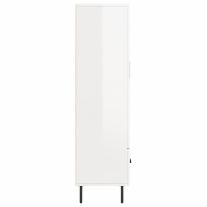 Credenza Bianco Lucido 69,5x31x115 cm in Legno Multistrato - homemem39