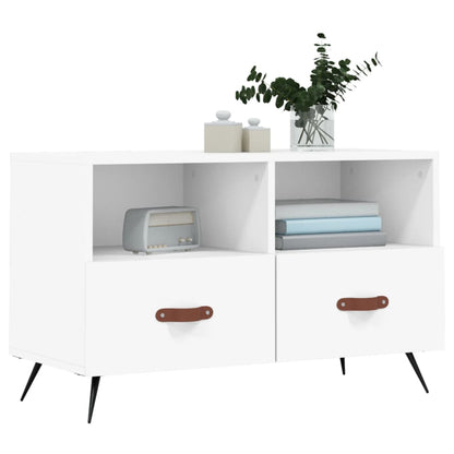 Mobile Porta TV Bianco 80x36x50 cm in Legno Multistrato - homemem39