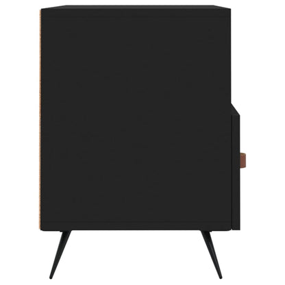 Mobile Porta TV Nero 80x36x50 cm in Legno Multistrato - homemem39