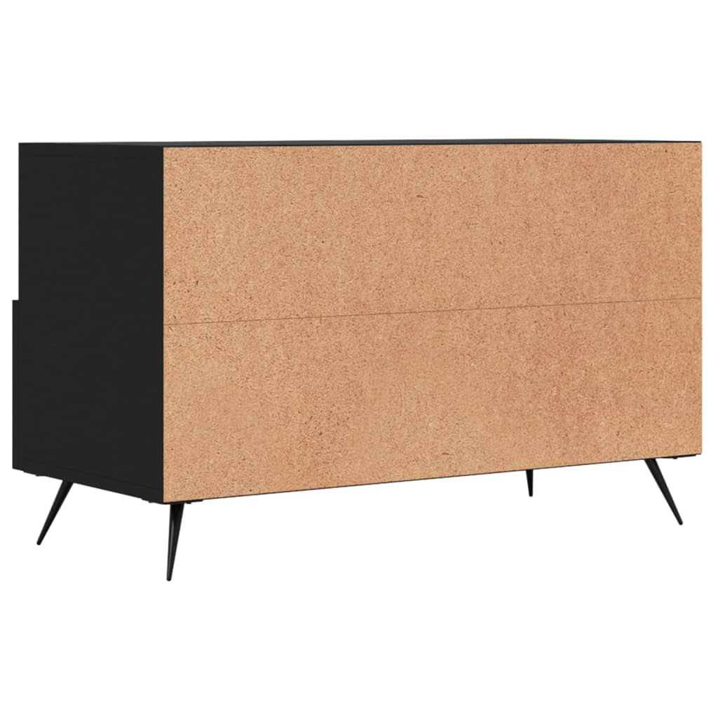 Mobile Porta TV Nero 80x36x50 cm in Legno Multistrato - homemem39