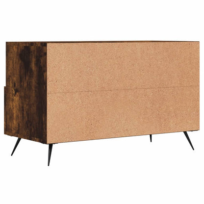 Mobile Porta TV Rovere Fumo 80x36x50 cm in Legno Multistrato - homemem39