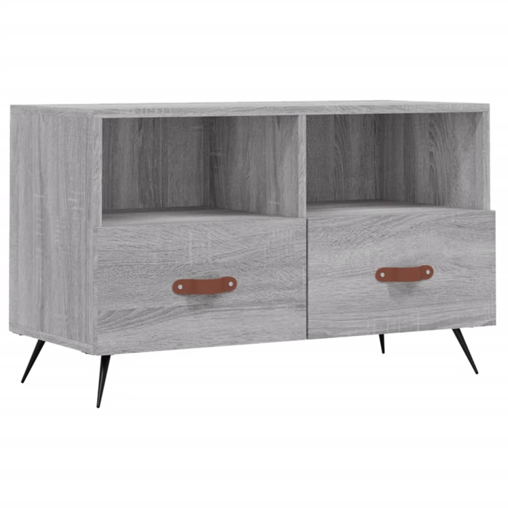 Mobile Porta TV Grigio Sonoma 80x36x50 cm in Legno Multistrato - homemem39