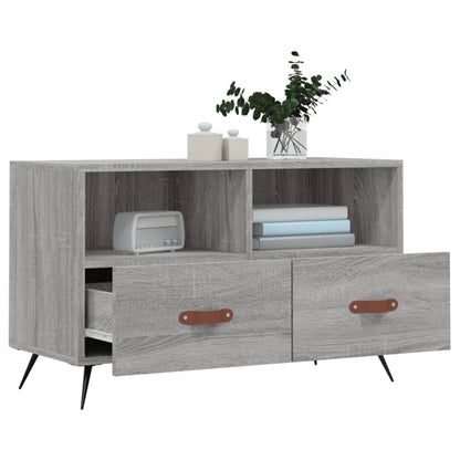 Mobile Porta TV Grigio Sonoma 80x36x50 cm in Legno Multistrato - homemem39