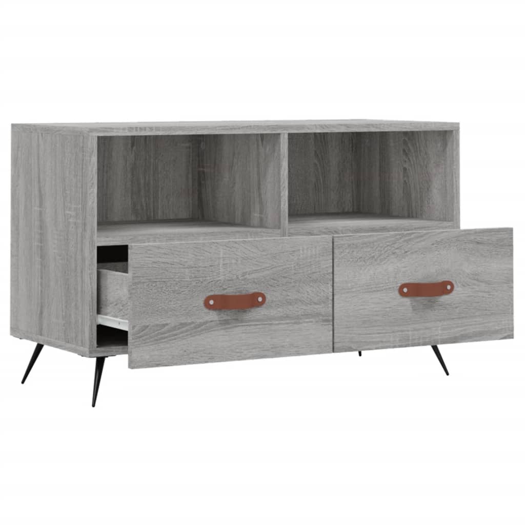 Mobile Porta TV Grigio Sonoma 80x36x50 cm in Legno Multistrato - homemem39