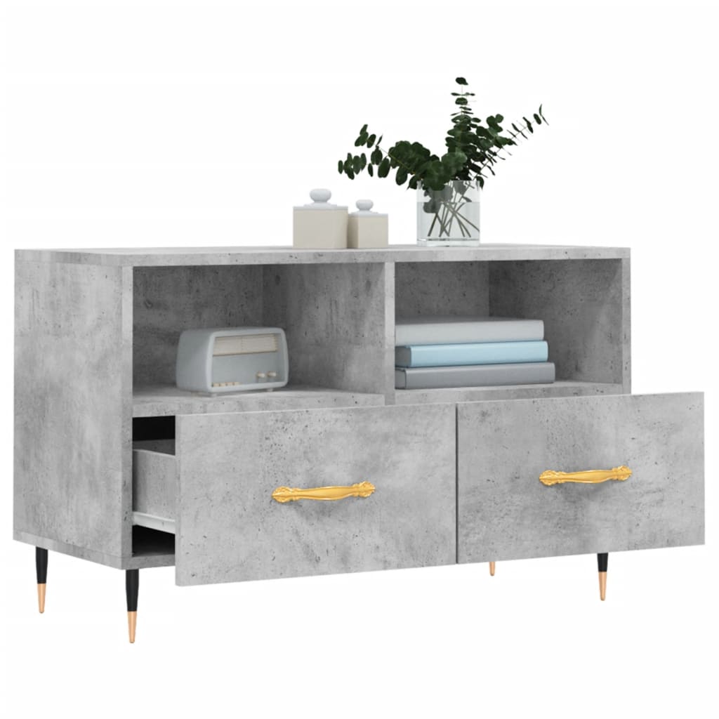 Mobile per TV Grigio Cemento 80x36x50 cm Legno Multistrato - homemem39