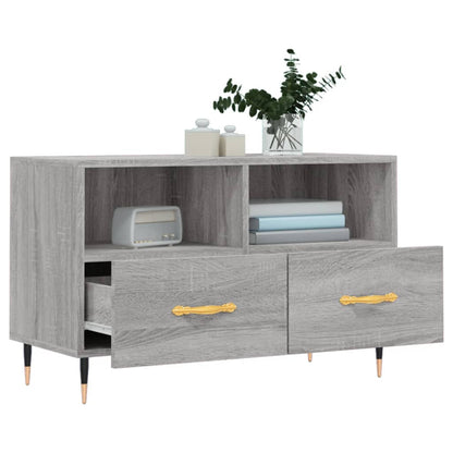 Mobile Porta TV Grigio Sonoma 80x36x50 cm in Legno Multistrato - homemem39