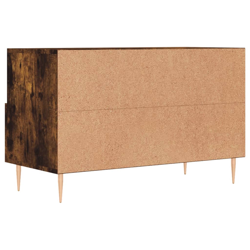 Mobile Porta TV Rovere Fumo 80x36x50 cm in Legno Multistrato - homemem39