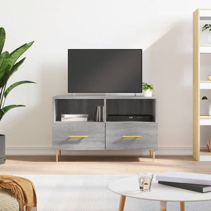 Mobile Porta TV Grigio Sonoma 80x36x50 cm in Legno Multistrato - homemem39