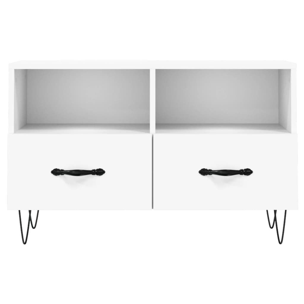 Mobile Porta TV Bianco 80x36x50 cm in Legno Multistrato - homemem39