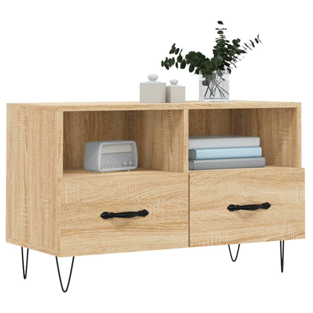 Mobile per TV Rovere Sonoma 80x36x50 cm Legno Multistrato - homemem39