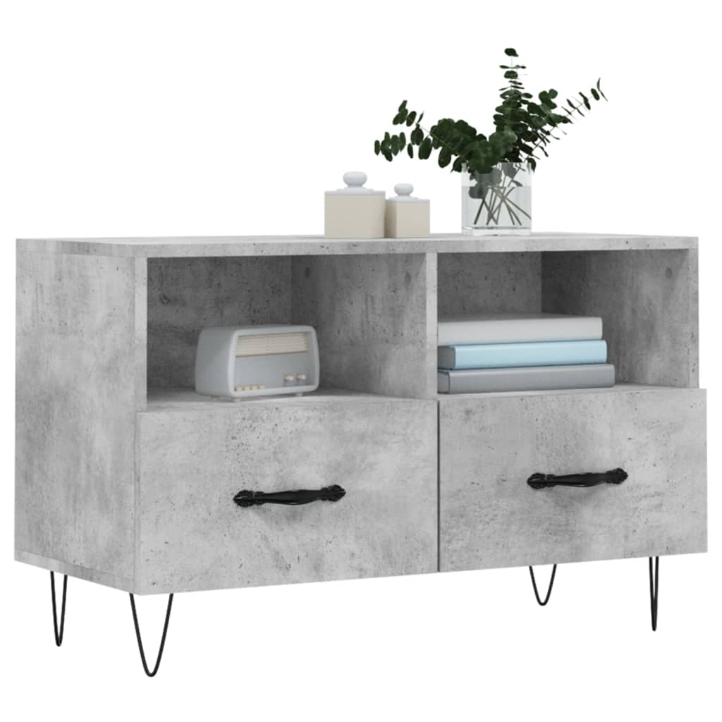 Mobile per TV Grigio Cemento 80x36x50 cm Legno Multistrato - homemem39