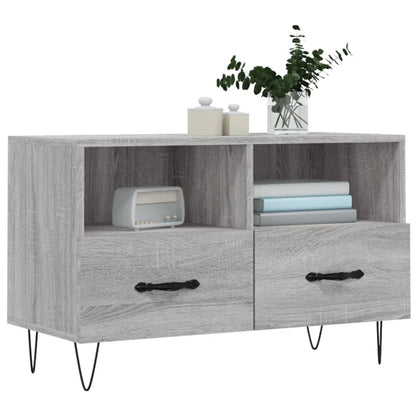 Mobile Porta TV Grigio Sonoma 80x36x50 cm in Legno Multistrato - homemem39