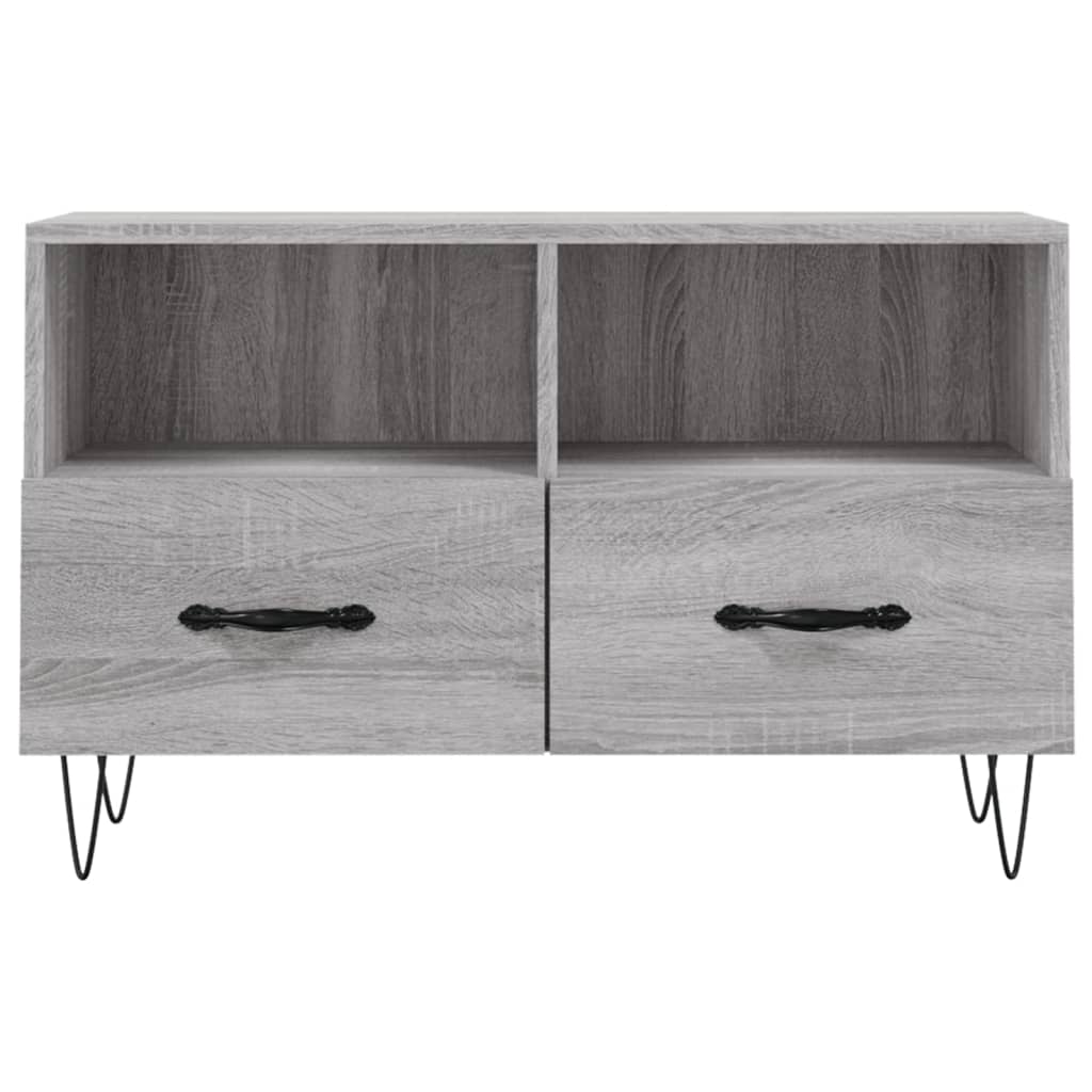 Mobile Porta TV Grigio Sonoma 80x36x50 cm in Legno Multistrato - homemem39