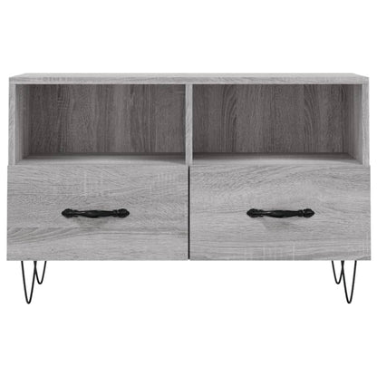 Mobile Porta TV Grigio Sonoma 80x36x50 cm in Legno Multistrato - homemem39