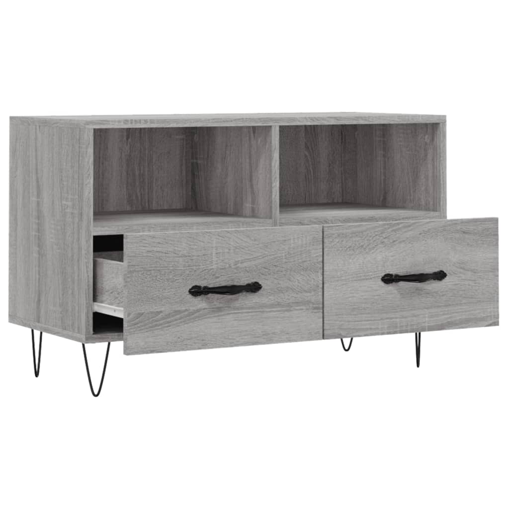 Mobile Porta TV Grigio Sonoma 80x36x50 cm in Legno Multistrato - homemem39