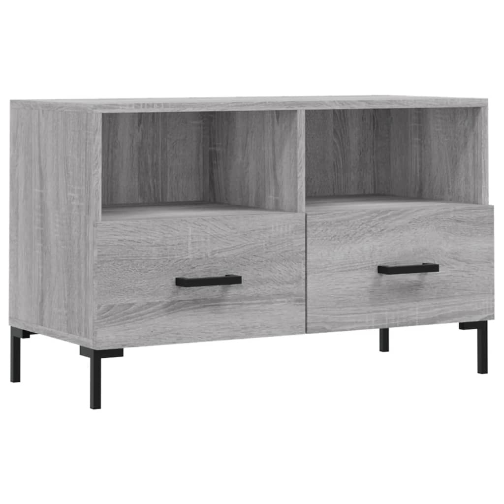 Mobile Porta TV Grigio Sonoma 80x36x50 cm in Legno Multistrato - homemem39