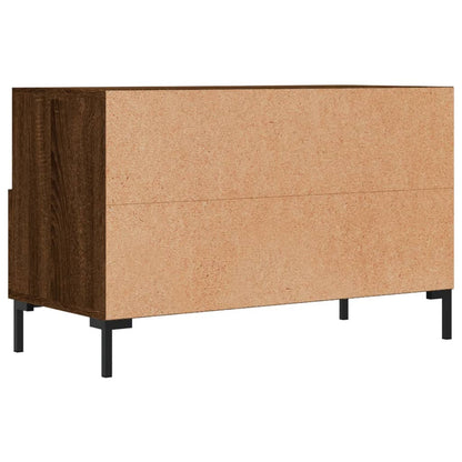 Mobile Porta TV Rovere Marrone 80x36x50 cm in Legno Multistrato - homemem39