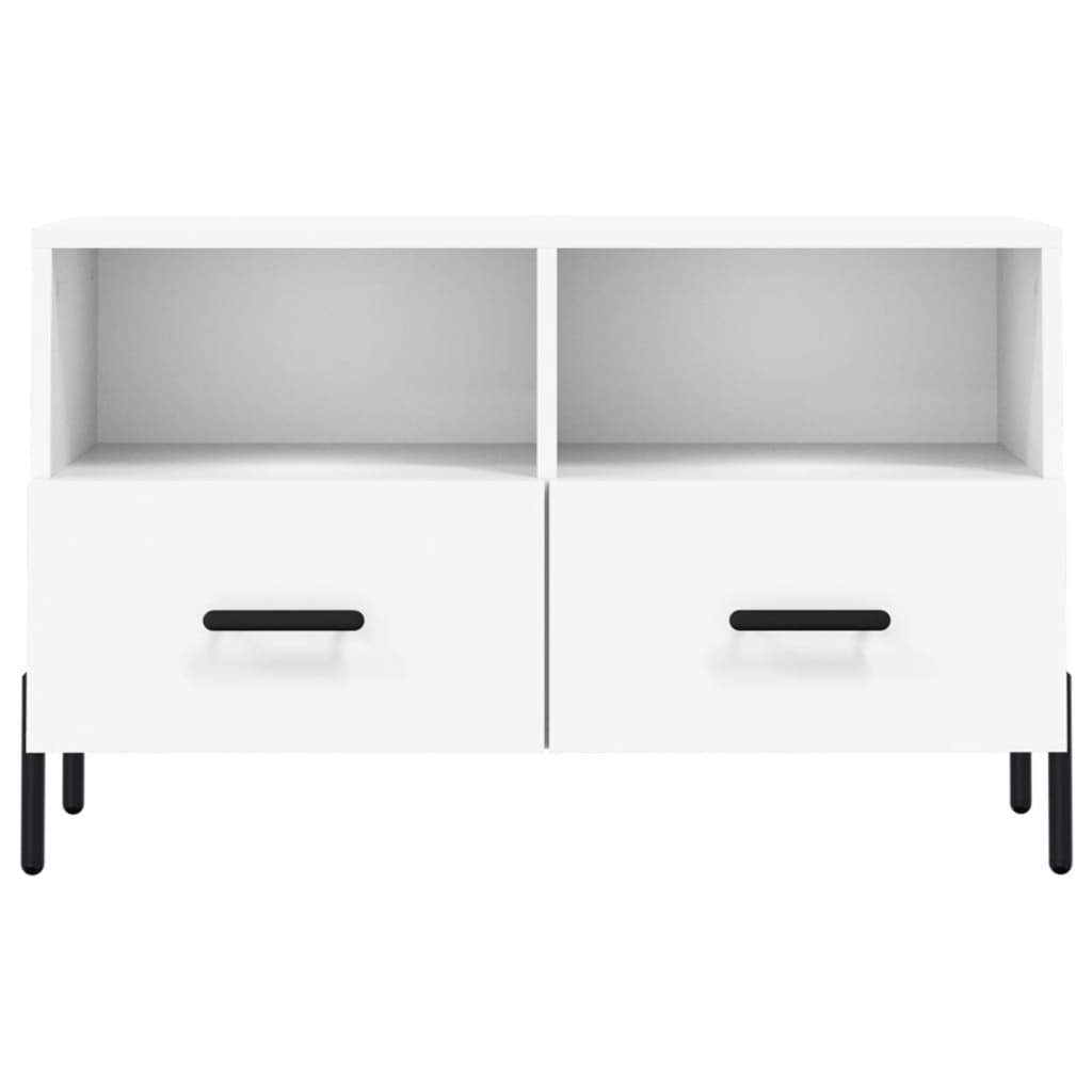 Mobile Porta TV Bianco 80x36x50 cm in Legno Multistrato - homemem39