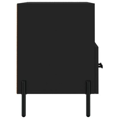 Mobile Porta TV Nero 80x36x50 cm in Legno Multistrato - homemem39