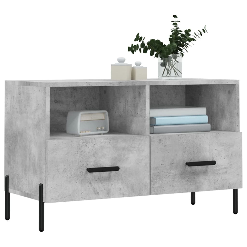 Mobile per TV Grigio Cemento 80x36x50 cm Legno Multistrato - homemem39