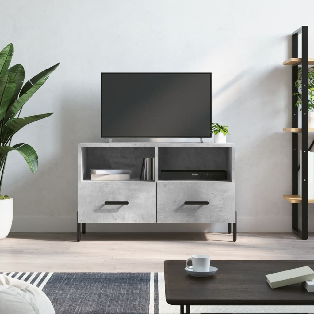 Mobile per TV Grigio Cemento 80x36x50 cm Legno Multistrato - homemem39