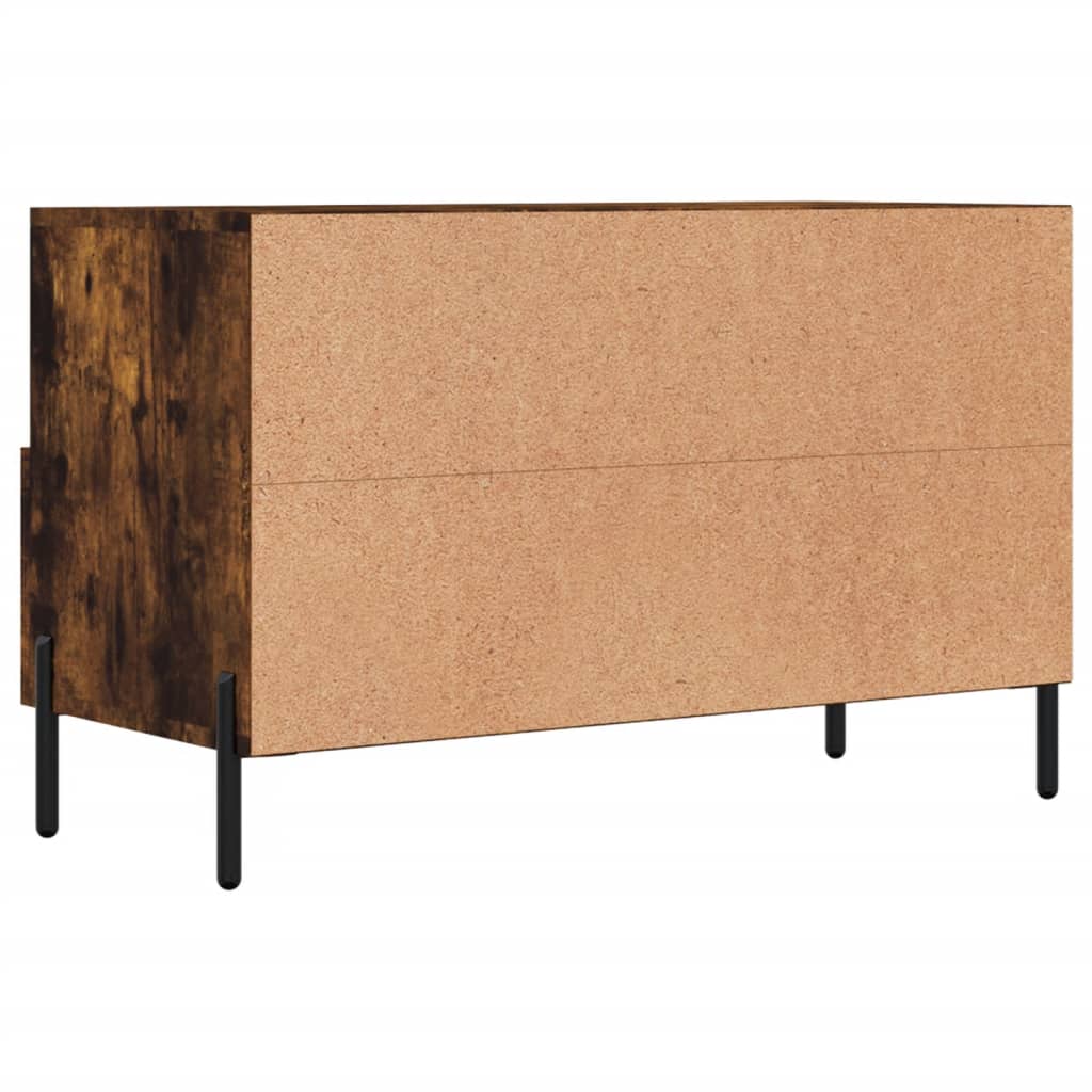 Mobile Porta TV Rovere Fumo 80x36x50 cm in Legno Multistrato - homemem39