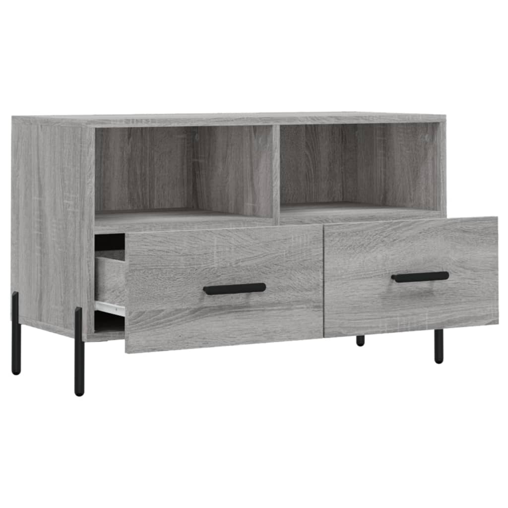 Mobile Porta TV Grigio Sonoma 80x36x50 cm in Legno Multistrato - homemem39