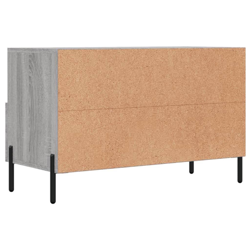 Mobile Porta TV Grigio Sonoma 80x36x50 cm in Legno Multistrato - homemem39